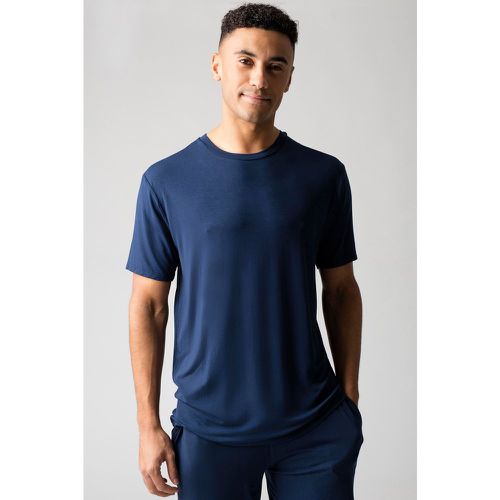 Mens 1 Pack Bamboo Loungewear Selection T-Shirt Navy T-Shirt Large - Lazy Panda - Modalova