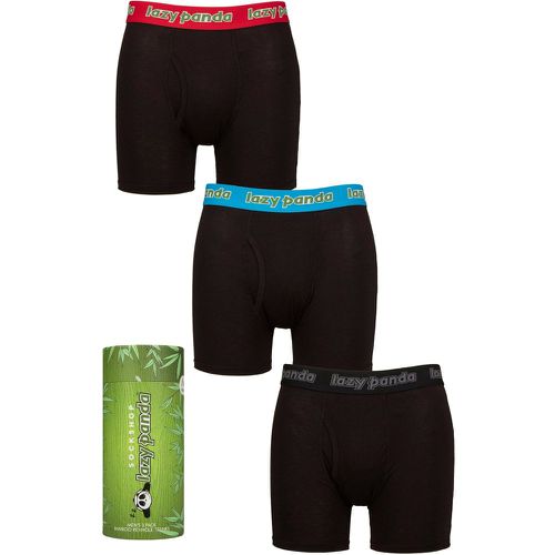 Pack Black / Red / Blue Bamboo Boxer Shorts Men's Small - Lazy Panda - Modalova