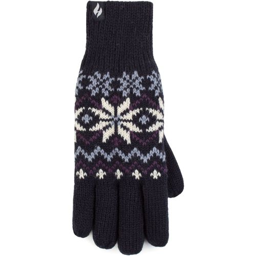 Women's 1 Pack SOCKSHOP Avens Patterned Gloves Navy S/M - Heat Holders - Modalova