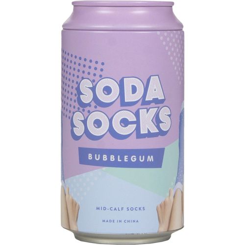 Luckies of London 1 Pair Soda Can Gift Box Cotton Socks Bubblegum 4-7 UK - SockShop - Modalova