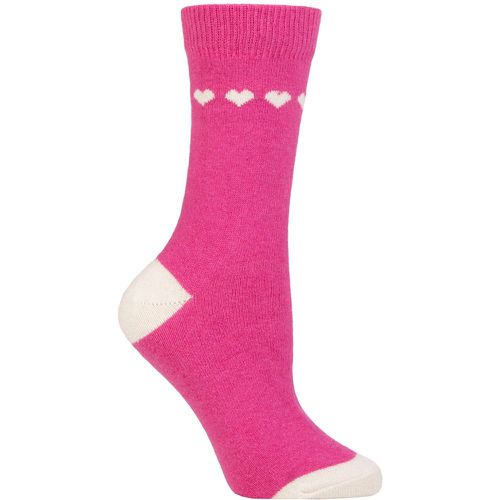 Ladies 1 Pair Wildfeet Cashmere and Merino Wool Blend Socks Heart 4-8 - SockShop - Modalova