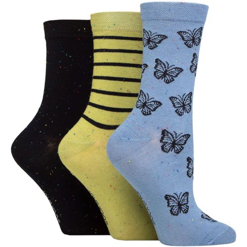 Ladies 3 Pair Speckled Bamboo Socks Moonlight Blue 4-8 - SockShop - Modalova