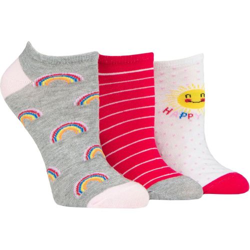 Ladies 3 Pair Bamboo Trainer Socks with Smooth Toe Seams Rainbows 4-8 Ladies - SockShop - Modalova