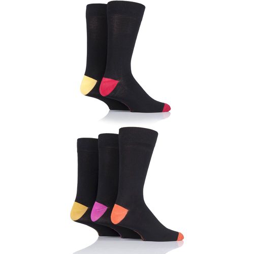 Pair Red Hot/Black Contrast Heel and Toe Bamboo Socks Men's 7-11 Mens - SockShop - Modalova