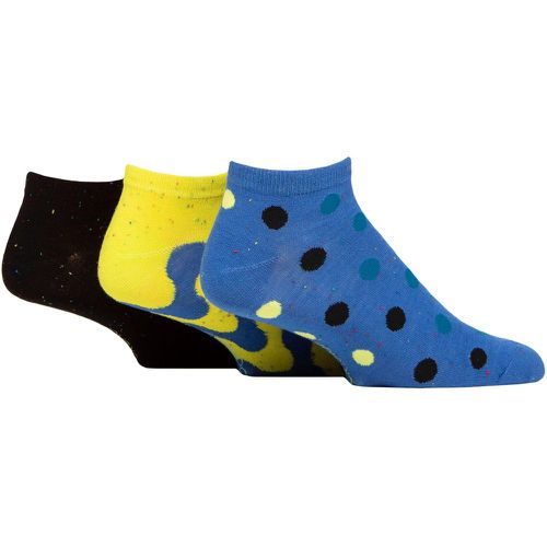 Mens 3 Pair Speckled Bamboo Trainer Socks Quartz / Lime 7-11 - SockShop - Modalova