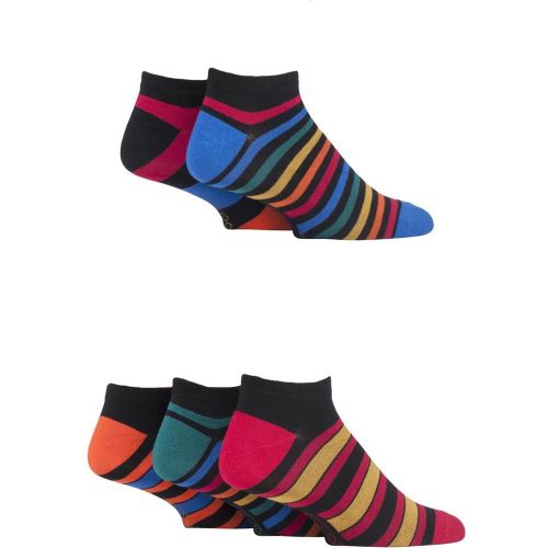 Pair Black / Classic Bright Bamboo Striped Trainer Socks Men's 7-11 Mens - SockShop - Modalova