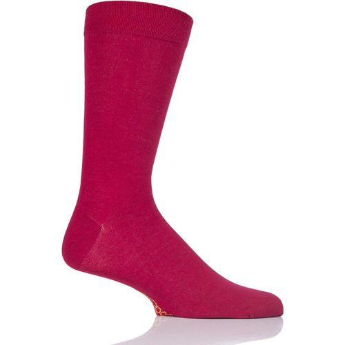 Pair Raspberry Beret Colour Burst Bamboo Socks with Smooth Toe Seams Men's 12-14 Mens - SockShop - Modalova