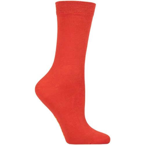 Women's 1 Pair Colour Burst Bamboo Socks with Smooth Toe Seams Diamond and Rust 4-8 - SockShop - Modalova