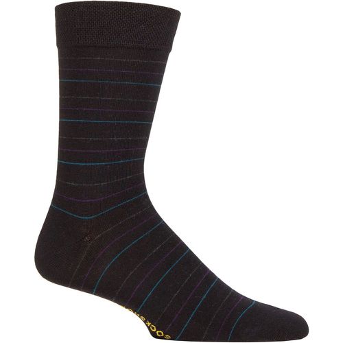 Pair Striped Colour Burst Bamboo Socks with Smooth Toe Seams Welcome to the Parade 4-8 - SockShop - Modalova