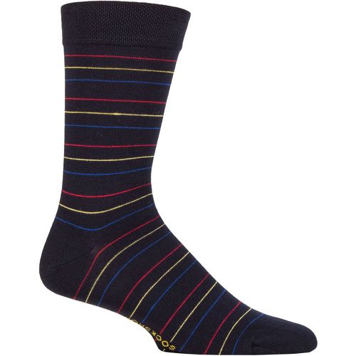 Pair Striped Colour Burst Bamboo Socks with Smooth Toe Seams Flashing Lights 12-14 - SockShop - Modalova