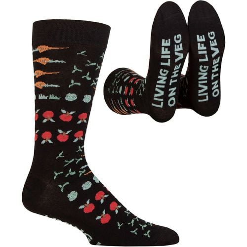 Mens and Women's SOCKSHOP 1 Pair Bamboo Fun & Novelty Socks Living On The Veg 12-14 Mens - Lazy Panda - Modalova