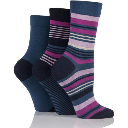 Pair Damson / Magenta Gentle Bamboo Socks with Smooth Toe Seams in Plains and Stripes Ladies 4-8 Ladies - SockShop - Modalova
