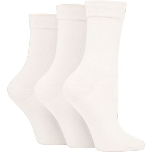 Women's 3 Pair Gentle Bamboo Socks with Smooth Toe Seams in Plains and Stripes 4-8 Women's - SockShop - Modalova