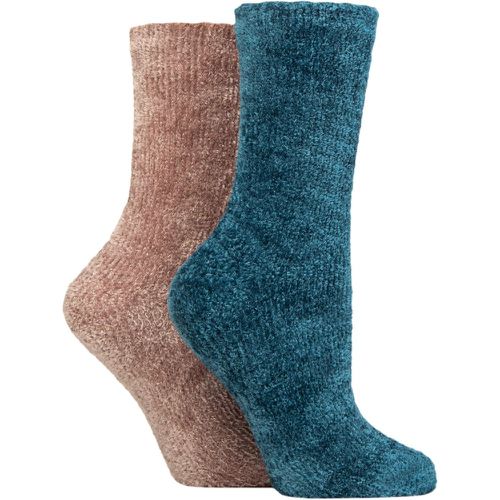 Women's 2 Pair Chenille Boot Socks Coral 4-8 - SockShop - Modalova