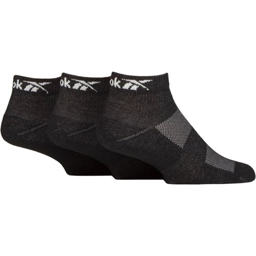 Mens and Ladies 3 Pair Essentials Cotton Ankle Socks with Arch Support and Mesh Top 4.5-6 UK - Reebok - Modalova