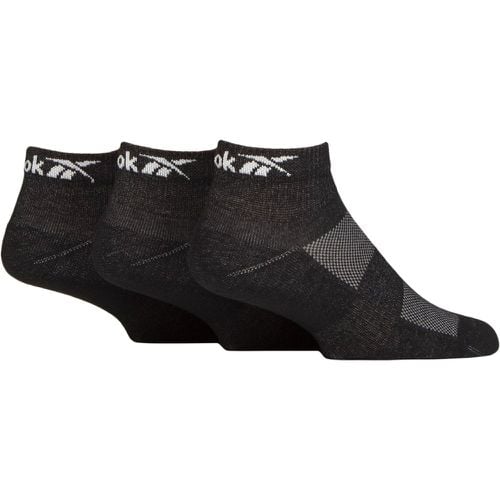 Mens and Women's 3 Pair Essentials Cotton Ankle Socks with Arch Support and Mesh Top 4.5-6 UK - Reebok - Modalova