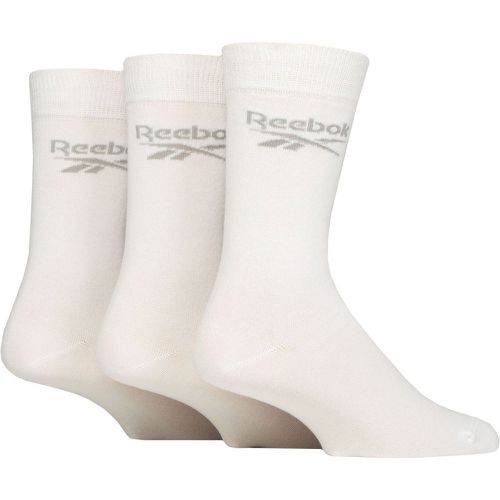 Mens and Women's 3 Pair Core Cotton Crew Socks 6.5-8 UK - Reebok - Modalova