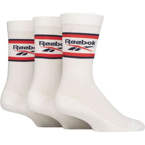 Mens and Ladies 3 Pair Essentials Cotton Crew Socks 2.5-3.5 UK - Reebok - Modalova
