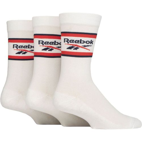 Mens and Women's 3 Pair Essentials Cotton Crew Socks 2.5-3.5 UK - Reebok - Modalova