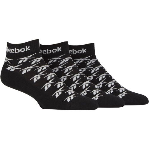 Mens and Women's 3 Pair Essentials Cotton Ankle Socks 2.5-3.5 UK - Reebok - Modalova