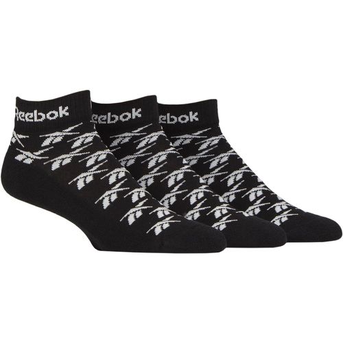 Mens and Ladies 3 Pair Essentials Cotton Ankle Socks 6.5-8 UK - Reebok - Modalova