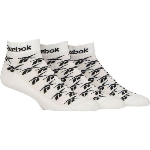 Mens and Women's 3 Pair Essentials Cotton Ankle Socks 2.5-3.5 UK - Reebok - Modalova