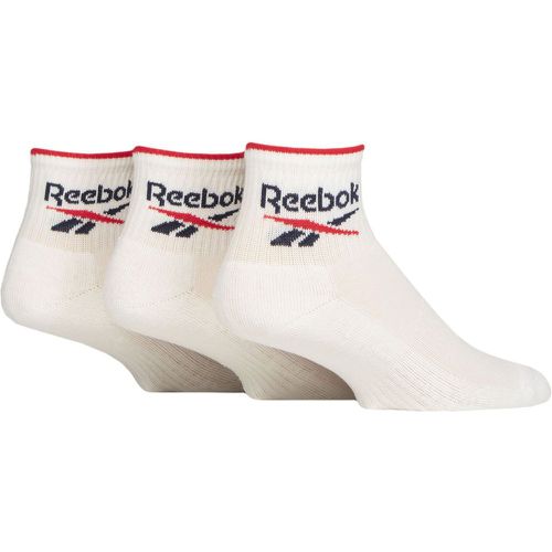 Mens and Ladies 3 Pair Essentials Cotton Ankle Socks with Arch Support 4.5-6 UK - Reebok - Modalova
