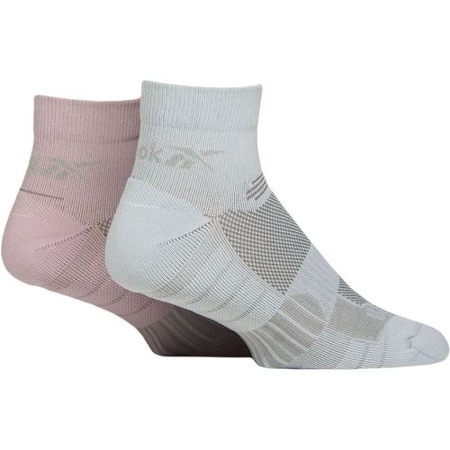 Mens and Ladies 2 Pair Technical Recycled Ankle Technical Cycling Socks Light / Sand 8.5-10 UK - Reebok - Modalova