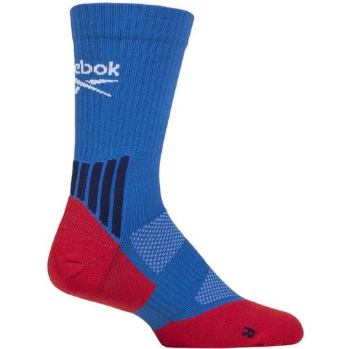 Mens and Women's 1 Pair Technical Recycled Crew Technical Tennis Socks / Red 6.5-8 UK - Reebok - Modalova