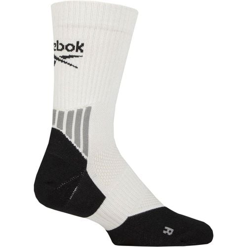 Mens and Women's 1 Pair Technical Recycled Crew Technical Tennis Socks / Black 2.5-3.5 UK - Reebok - Modalova