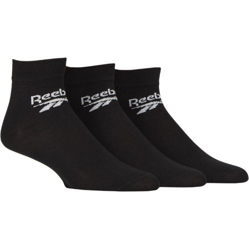Mens and Ladies 3 Pair Core Cotton Ankle Socks 8.5-10 UK - Reebok - Modalova
