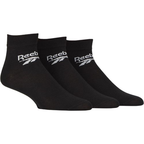 Mens and Women's 3 Pair Core Cotton Ankle Socks 8.5-10 UK - Reebok - Modalova