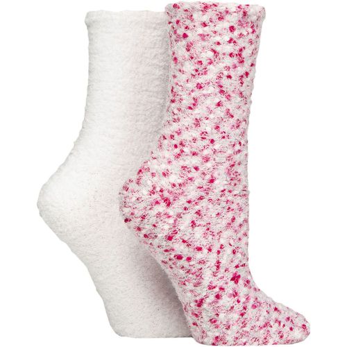 Ladies 2 Pair Wildfeet Popcorn Cosy Lounge Socks Snow 4-8 - SockShop - Modalova