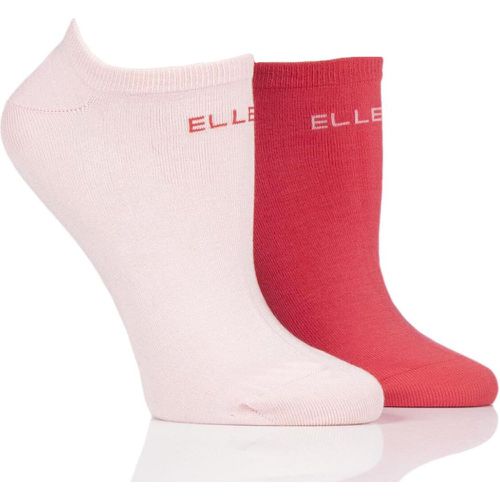 Pair Strawberry Sorbet Plain Bamboo No Show Socks Ladies 4-8 Ladies - Elle - Modalova