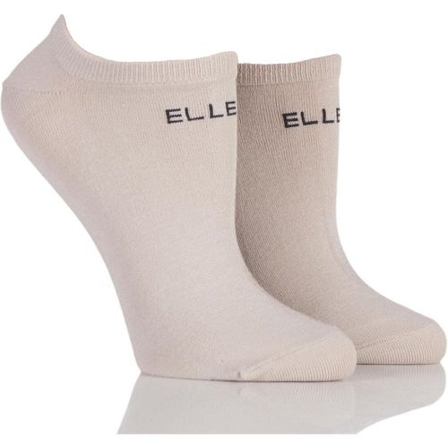 Pair Neutrals Plain Bamboo No Show Socks Ladies 4-8 Ladies - Elle - Modalova