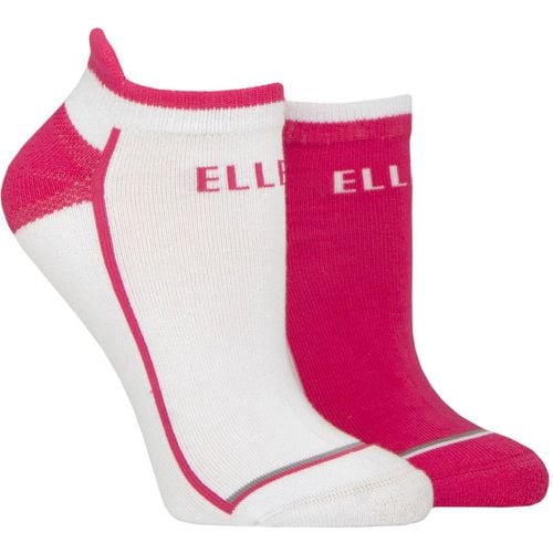 Women's 2 Pair Elle Sports Cotton Cushioned Trainer Socks Hot Pink 4-8 - SockShop - Modalova