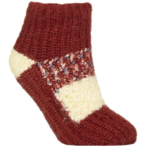 Women's 1 Pair Sherpa Lined Slipper Socks Cinnamon 4-8 - Elle - Modalova