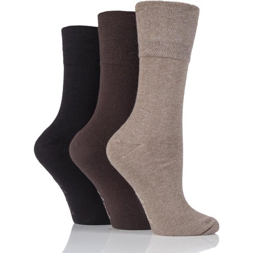 Pair Plain Cotton Socks Ladies 4-8 Ladies - Gentle Grip - Modalova