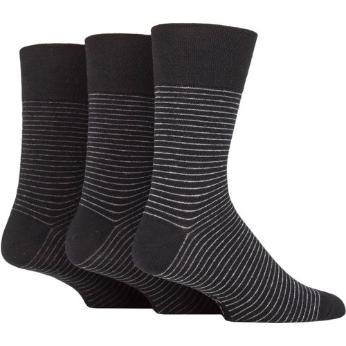 Mens 3 Pair Argyle Patterned and Striped Socks Stripe 6-11 - Gentle Grip - Modalova