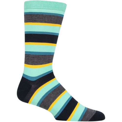 Mens 1 Pair Bright Rugby Stripes Bamboo and Organic Cotton Socks Pastel 7-11 Mens - Thought - Modalova