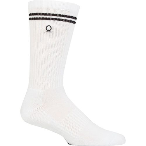 Mens 1 Pair Rafael Organic Cotton Ribbed Sports Socks Stripe 7-11 - Thought - Modalova