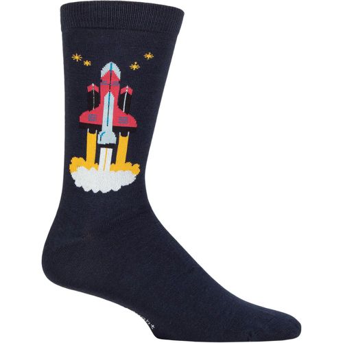 Mens 1 Pair Onyx Rocket Organic Cotton Socks Navy 7-11 - Thought - Modalova