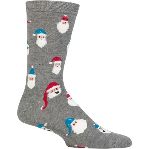 Mens 1 Pair Alfredo Christmas Santa Bamboo Socks Marle 7-11 - Thought - Modalova