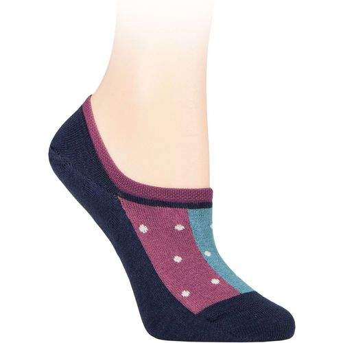 Women's 1 Pair Nita Spot Bamboo and Organic Cotton No Show Socks Navy 4-7 Ladies - Thought - Modalova