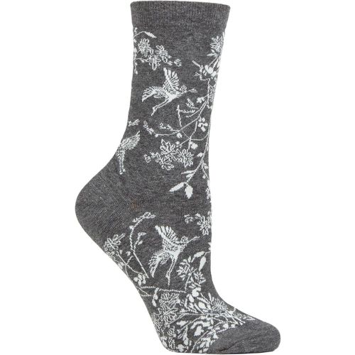 Women's 1 Pair Fina Bird Organic Cotton Socks Dark 4-7 Ladies - Thought - Modalova