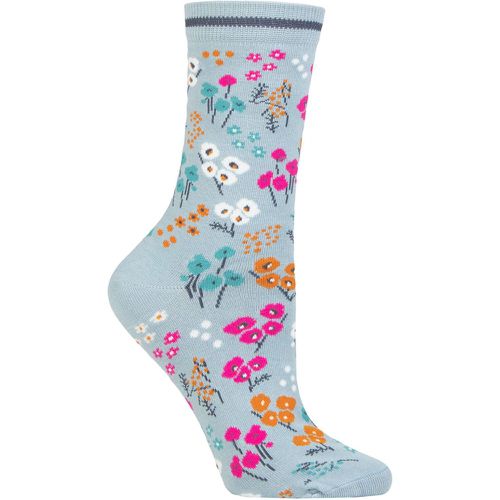 Ladies 1 Pair Laney Floral Organic Cotton Socks Foam 4-7 - Thought - Modalova