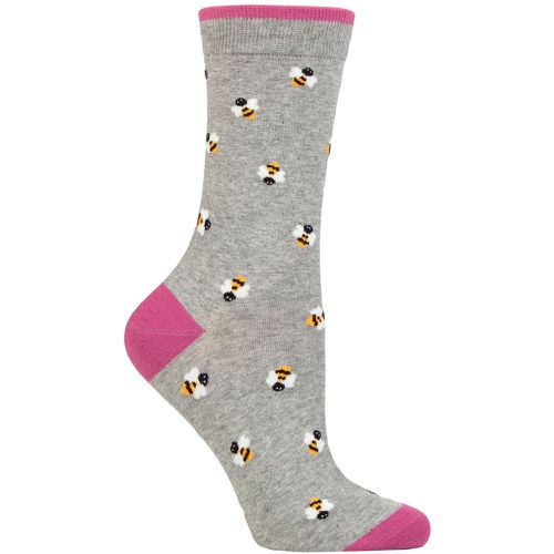 Ladies 1 Pair Thought Organic Cotton Bug Socks Marle 4-7 Ladies - SockShop - Modalova