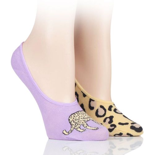 Ladies 2 Pair SOCKSHOP Wildfeet Novelty Ped Cotton Socks Leopard 4-8 - Wild Feet - Modalova
