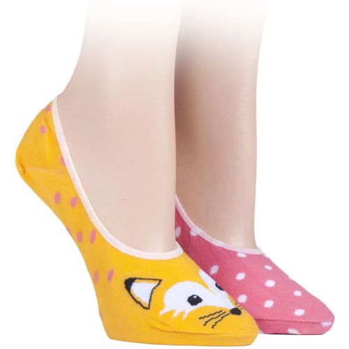 Pair Fox Invisible Socks Ladies 4-8 Ladies - Wild Feet - Modalova