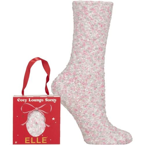 Women's 1 Pair Popcorn Feather Cosy Gift Boxed Socks / Cream 4-8 - Elle - Modalova